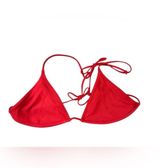 J. Crew Red Bikini top Classic Triangle Swimwear NWT - Picture 5 of 6